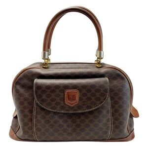 Celine Macadam Brown Boston Bag